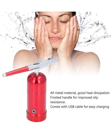 Facial Steamer Rechargeable and Portable High Pressure Oxygen Spray with Compressor 0.3mm Nozzle Micro Mist Skin Hydrator Essential Water Infusion Facial Spa Treatment Red - Buy Online on GoSupps.com