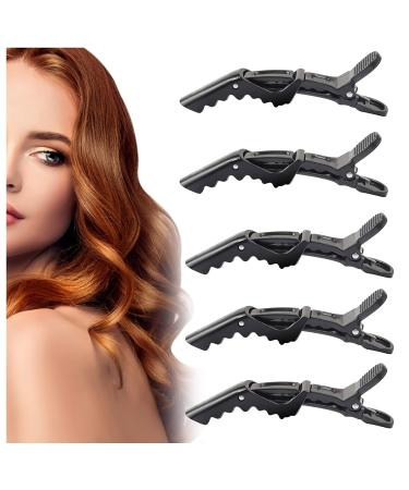 Yueci 5-Piece Crocodile Hair Clips - Professional Plastic Styling Clamps for Hairdressers & Salon Use - Buy Online on GoSupps.com