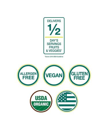 Organic Green Superfood Shot - Daily 2oz Drink with Fruits, Vegetables, Kale - Vegan & Gluten-Free (6 Pack) - Buy Online on GoSupps.com