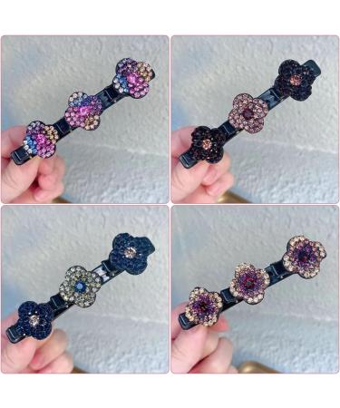 Six three flower side hair clips bangers hair clips hair segmentation clips diamond flower hair clips knitting hair clips used for hair modeling gifts etc - Buy Online on GoSupps.com
