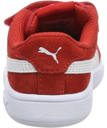 PUMA Kids Smash V2 Buck V INF Sneaker - High Risk Red/Puma White - Size 5 UK Child - Buy Online on GoSupps.com
