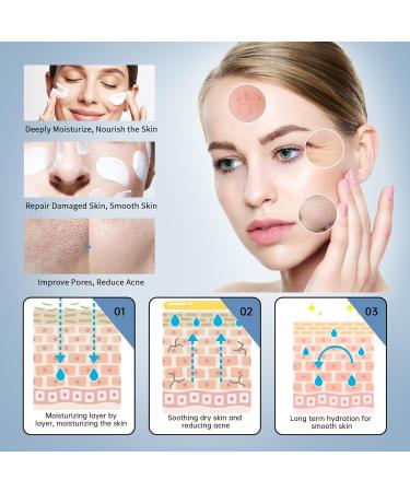 MIZEEYE Hyaluronic Acid Moisturizer For Face, 3.52 oz / 100ML Hyaluronic Acid Cream For Dry & Sensitive Skin, Moisturizing Face Cream For Daily. - Buy Online on GoSupps.com