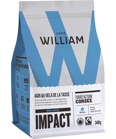 Organic Whole Bean Coffee | Specialty Grade Certified Fair Trade Drip V60 Pour Over Filter | Caf William Sustainably Roasted in Canada - Impact 340.00 g (Pack of 3) Impact 340 g (Pack of 3) - Buy Online on GoSupps.com