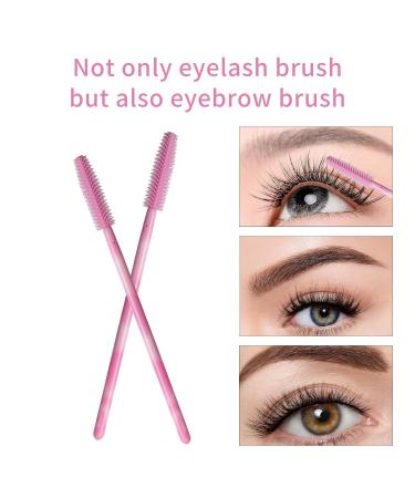 50PCS Silicone Mascara Wands - Disposable Eyelash Brushes & Soft Lash Spoolie for Eyelash Extensions (Pink) | International Shipping Available - Buy Online on GoSupps.com