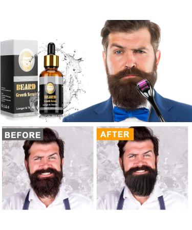 Dessnill Men's Beard Care Set - 0.5mm Dermaroller & Growth Serum Oil for Faster Beard & Hair Growth | International Shipping - Buy Online on GoSupps.com