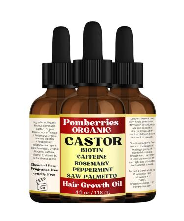 Organic Castor Oil Scalp Treatment - Rosemary Biotin & Mint for Hair Growth & Strength - 4 fl oz | Nourish & Reduce Hair Loss - Buy Online on GoSupps.com
