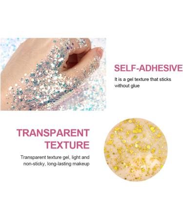 6 Colors Glitter Gel Set for Eyes, Hair, Nails - Sparkling Mermaid Holographic Sequins - Festival & Halloween Makeup Kit - Buy Online on GoSupps.com