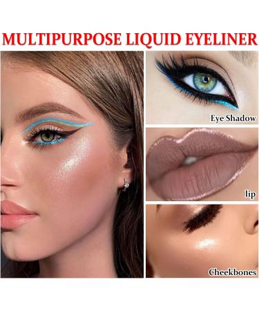 1 Pcs Glitter Eyeliner Liquid eyeliner set Metallic Shimmer Colored Eyeliners Long Lasting Waterproof Glitter Eyeshadow Sparkling Eyeliner Makeup #08 8# - Buy Online on GoSupps.com