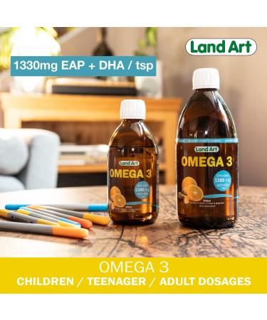 Omega-3 Supplement Liquid 500ml 1380mg EAP + DHA for Kids and Adults non-GMO Gluten Free - Made in Canada 500 ml (Pack of 1) - Buy Online on GoSupps.com