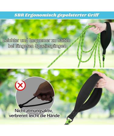 Buy Aystkniet Bungee Drag Line for Dogs | Shock-Absorbing Leash with Padded Handle - 3m 5m 10m 15m 20m 30m Options - Reflective Lockable Hook for Medium & Large Dogs - Green - Buy Online on GoSupps.com