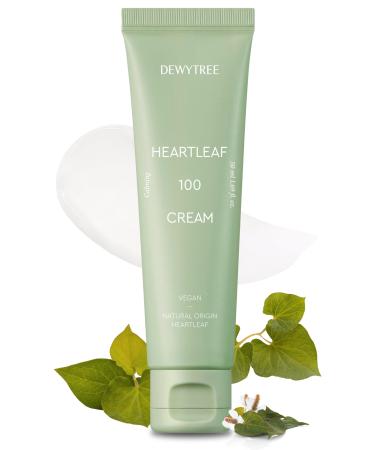 Dewytree Heartleaf 100 Vegan Facial Moisturizer Firming Cream | Face Hydrating Moisturizer Face Cream for Dry Skin | pH Balancing Tone Up Cream w/ Centella Asiatica & Hyaluronic Acid (1.69 fl oz)