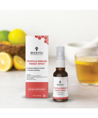 Buy BEE&YOU Propolis & Probiotic Throat Spray - Immune Support Ginger - Keto Paleo Gluten-Free - 1 Fl oz - Buy Online on GoSupps.com
