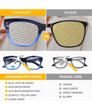 4 Pairs Blue Light Blocking Computer Reading Glasses 1.75 Oversized Frame - Stylish Unisex Design - 4 Pack - Buy Online on GoSupps.com