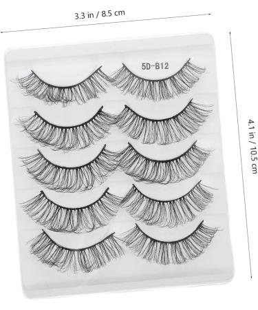 VINTORKY 5 Pairs Dense False Eyelash eye lashes false lashes d curl lash strips eyelash natural look fake eyelash for women false eyelashes natural look bar Imitation Russia 5d - Buy Online on GoSupps.com