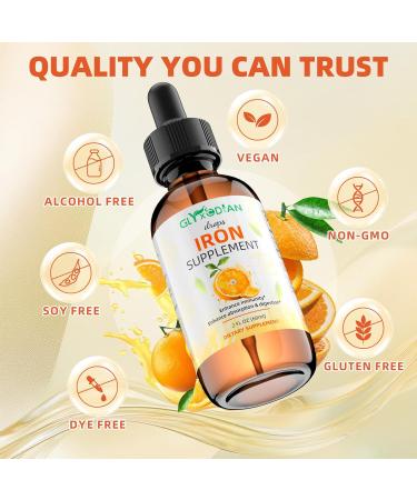 Liquid Iron Supplement for Men: 18 mg Iron Supplements Drops Immunity Energy Support 98% High Absorption Rate for Women Orange Flavor Non-GMO 2 Fl Oz - Buy Online on GoSupps.com