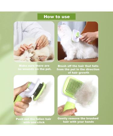 Garsttor Self-Cleaning Dog & Cat Brush for Long & Short Hair Effortlessly Remove Mats & Fur - Buy Online on GoSupps.com