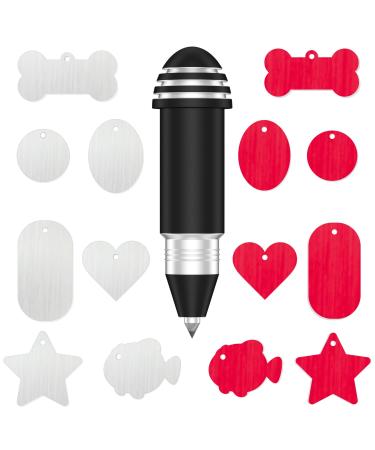 Engraving Tip/Etching Tool/Engraving Tool  with 2 Color & 7 Lovely Blank Tags  Compatible with Cricut Maker  Explore  Explore Air  Explore Air 2 and Explore One (Black)