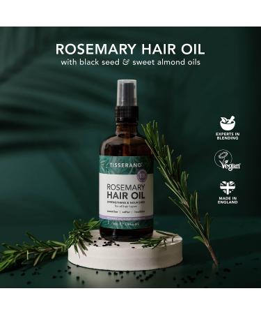 Tisserand Aromatherapy Natural Pure Rosemary Essential Oil Hair Oil Sunflower Oil Hair Care Oil 100% Natural Oil 100 ml - Buy Online on GoSupps.com
