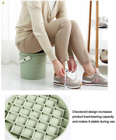 NEDLON Thicken Chamber Pot with Lid Portable Plastic Bucket Potty Storage Stool for Camping Travel Home Car Multipurpose (Color : Green Size : 28cm) 28cm Green - Buy Online on GoSupps.com