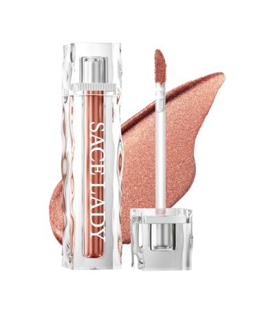SACE LADY Liquid Eyeshadow Lasting Pigmented Waterproof Eye Glitter Makeup Cream Metallic Smooth Eye Shadow Eyeliner Cosmetics 0.12Fl Oz (#03)