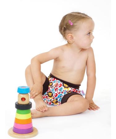 Petit Lulu Size L Cloth Nappy Wrap - Washable Diaper Cover - Reusable Nappies - Made in Europe (Lagoon) - Buy Online on GoSupps.com