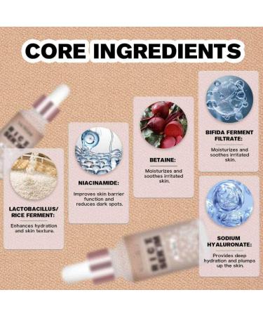 2PCS Rice Exfoliating Serum for Face - Gentle Peel & Brightening Essence Deep Cleanse Vegan Formula - Buy Online on GoSupps.com