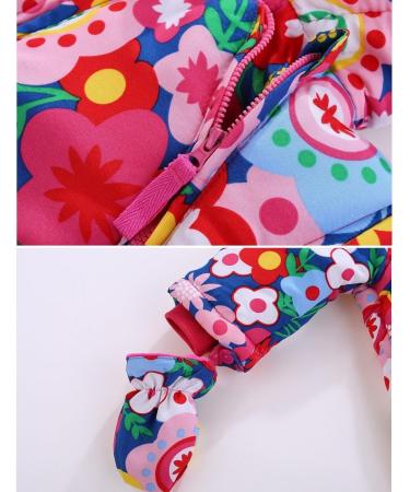 Baby Boys Winter Hooded Romper Snowsuit with Gloves & Booties | Cotton Jumpsuit Outfit 9-12 Months - Buy Online on GoSupps.com