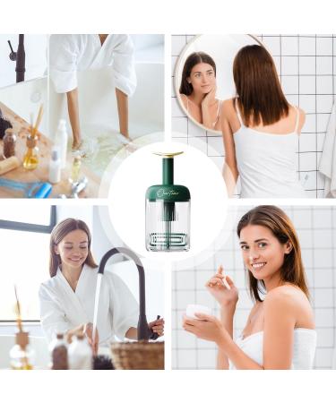 Janurium Cleanser Foamer | Transparent Manual Facial Cleanser Foamer Type - Portable Facial Cleansing Tools Deep Cleansing Detachable Fine Foam Green - Buy Online on GoSupps.com