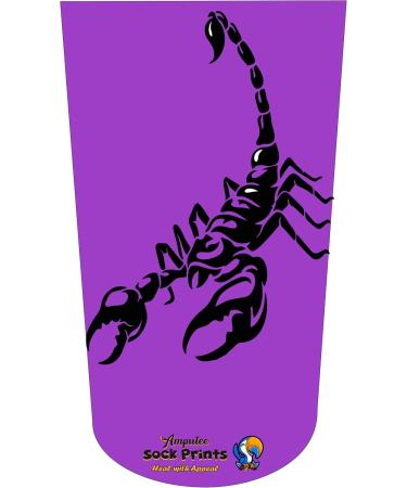 Heal with Appeal Amputee Stump Sock - Black Scorpion Purple 3-Ply Sock for Comfort & Support | Shop Internationally - Buy Online on GoSupps.com