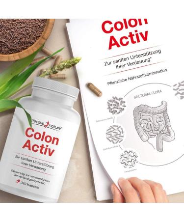 Colon Activ - 240 Capsules | Supports Digestion & Intestinal Health | Gentle 4-Week Nutrient Program with Calcium & Psyllium Husks | International Shipping Available - Buy Online on GoSupps.com