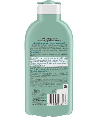 Garnier Ambre Solaire After Sun Soothing Moisturizing Milk 200 ml - Buy Online on GoSupps.com