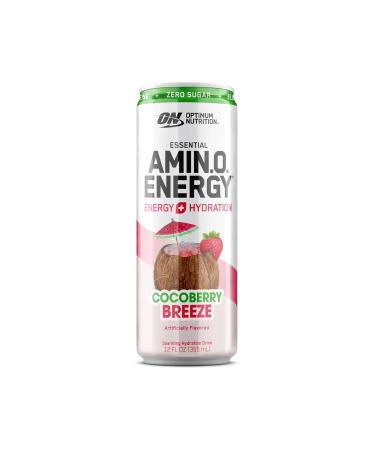 Optimum Nutrition Amino Energy Sparkling Hydration Drink - Cocoberry Breeze Sugar-Free Electrolytes & Amino Acids 12 Pack 12 Fl Oz Each - International Shipping Available - Buy Online on GoSupps.com