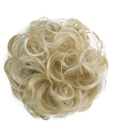 CAISHA by PRETTYSHOP Messy Scrunchie Bun Voluminous Wavy Hairpiece Heat-resistant Synthetic Fibres Blond Mix G30A blond mix #86AH613 G30A