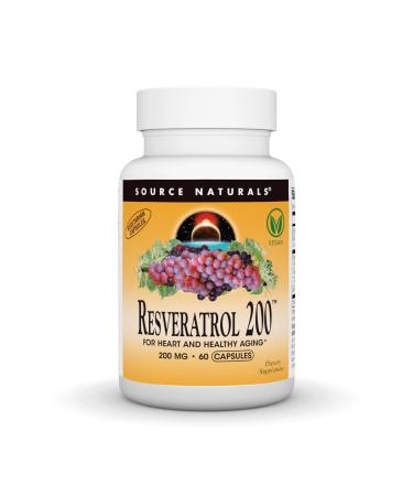 Source Naturals Resveratrol for Heart and Healthy Aging* - 200 mg- 60 Vegan Capsules