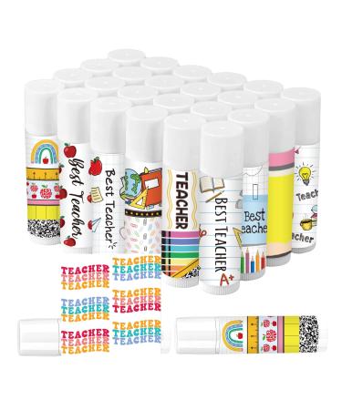 50 Pack Valentines Teacher Appreciation Gifts Bulk Lip Balms Teacher Staff Team Valentines Day Thank You Gift Valentines Day Gifts for Women Men Volunteer School Classroom Teacher Gifts (Classical)