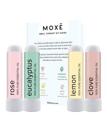 MOXE Smell Training Kit, Made in USA, 4 Essential Oils, Olfactory Regeneration, Helps Restore Sense of Smell, Natural Therapy for Smell Loss, Made in USA (Phase 1)