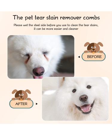 6 Piece Tear Stain Remover Double-sided Dog Eye Comb Brush Grooming Tool for Small Pets, Cats, and Dogs - Buy Online on GoSupps.com