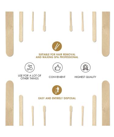 Birch Waxing Applicator Sticks - 400 PCS for Hair Removal, Eyebrow & Body | Multi-Purpose Wax Sticks Shellvcase - 4 Sizes Smooth Beauty Spatula - Buy Online on GoSupps.com