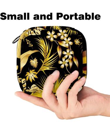 Muooum Menstrual Polster Bag | Zip Bond Bag for Tampons | Women's Collect Bags | Golden Flowers Tree Pattern | Perfect Gift for Girls - Buy Online on GoSupps.com