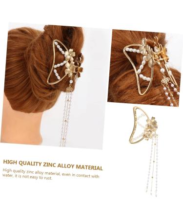 POPETPOP hairpin Metal Hair Claw Clips metal hair clips for women Big Jaw Clips for Hair Long Hair Clips hair jaw clip claw clips for hair Fashionable Hair Clamp Zinc alloy large girl pearl - Buy Online on GoSupps.com