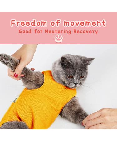 3Pcs Cat Recovery Suit | Abdominal Wound & Skin Disease Care Onesie | Anti-Licking, Large Size, Classic Pattern - Buy Online on GoSupps.com