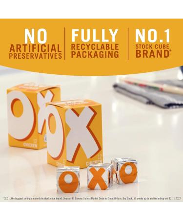 OXO 12 Chicken Stock Cubes 71g - Premium Chicken Flavor (Pack of 1) - Buy Online on GoSupps.com