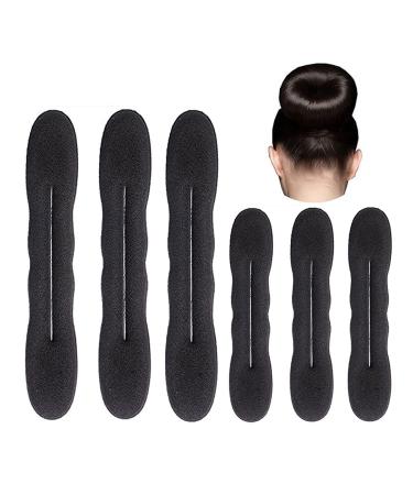 PSADKID Hair Bun Maker Doughnut Maker Ponytail Bun Twister Simple sponge hair bun shaping accessories Suitable for ballet children girls women (Pack of 6 )