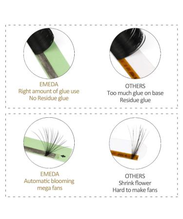 EMEDA Easy Fan Volume Lashes 0.05mm D Curl 14mm | Self Fanning Eyelash Extensions | 2D-20D Flowering Lashes - Buy Online on GoSupps.com