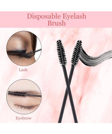 200 Pcs Disposable Mascara & Lip Wands Makeup Tool Kit - Black | Eyelash Eyebrow Extensions Brush Applicator for Cosmetic Makeup - Buy Online on GoSupps.com