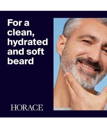 HORACE Beard Shampoo for Men - Sulphate-free Wash with Castor Oil - Gentle Beard Care for All Skin Types - Woody Aromatic Scent 250 ml - Buy Online on GoSupps.com