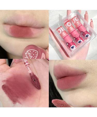 Dulele 3PCS Matte Velvet Liquid Lipstick Set | Long-Lasting Cute Bear Lip Gloss & Stain | Non-Stick 24 Hour Lip Makeup for Girls - International Shipping - Buy Online on GoSupps.com