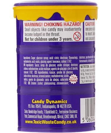 12 x Purple Toxic Waste Drum Candy Sweets - Ultra Sour Flavours (Grape BlackBerry Blueberry Blackcurrant & Black Cherry) - Buy Online on GoSupps.com