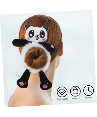 minkissy Giant Panda Head Rope Cute Animal Scrunchies Faux Fur Hair Scrunchies Women Hair Accessories Cute Panda Hair Tie Elastic Hair Ties Black Scrunchies Fabric Elasticity Miss Headgear - Buy Online on GoSupps.com