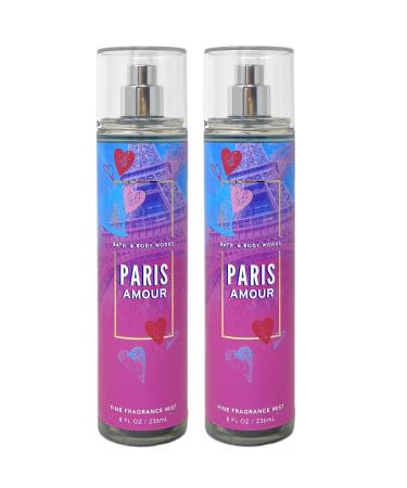 Bath and Body Work Paris Amour 2 Pack Fine Fragrance Mist Bundle - Full Size